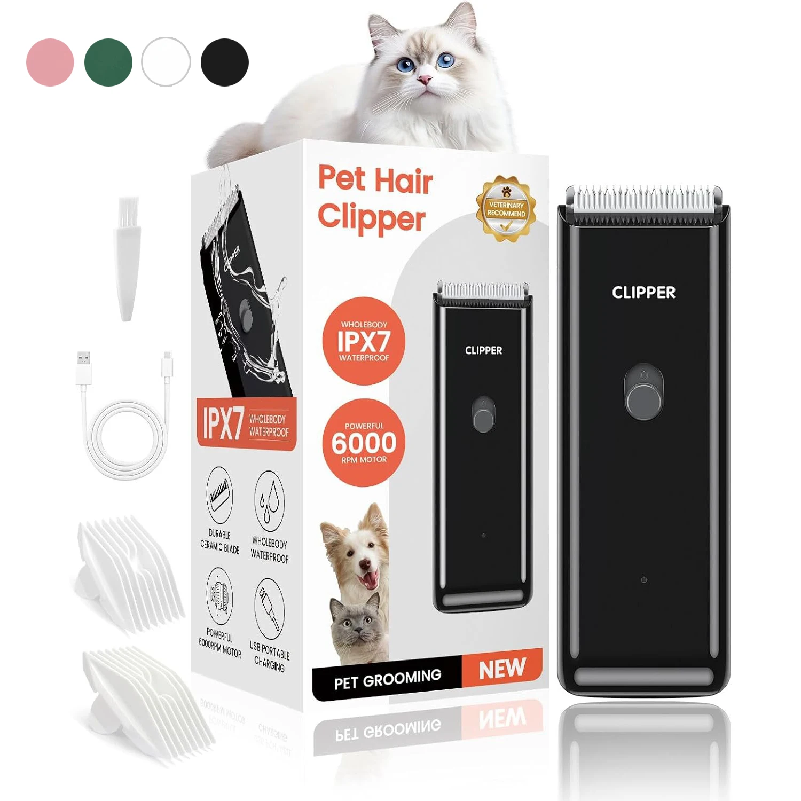 Cordless Dog Clippers Low Noise Grooming - Bezprzewodowa maszynka do strzyżenia psów, akumulatorowa,