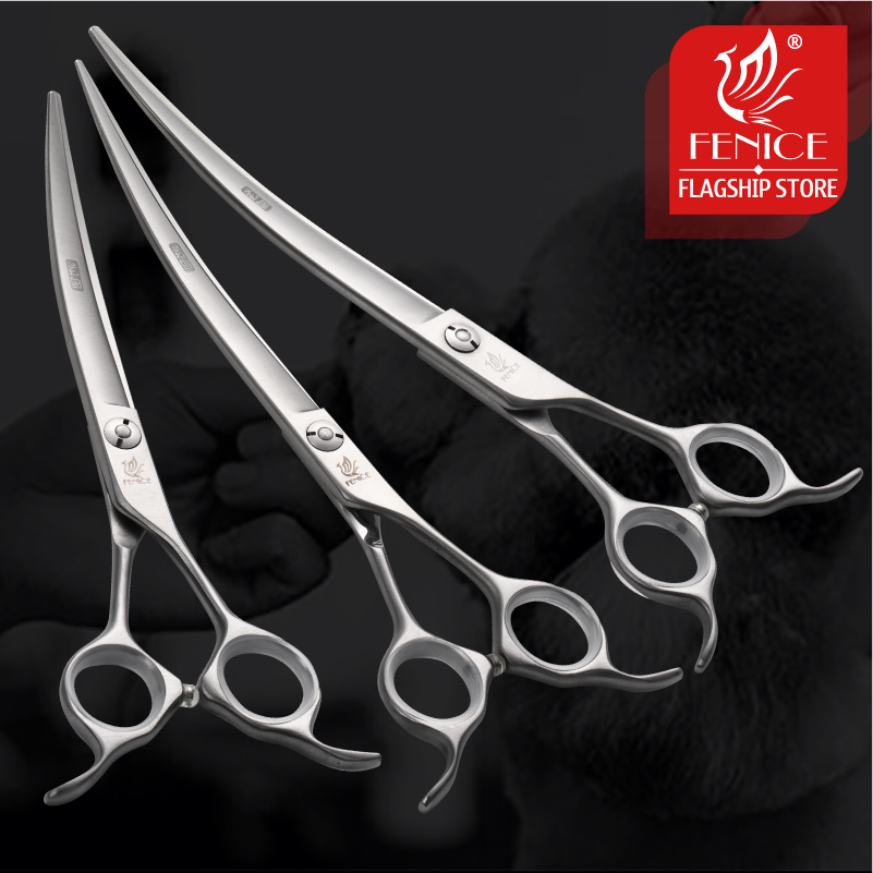 Professional Pet Grooming Scissors Curved - Fenice profesjonalne Pet Dog Grooming zakrzywione