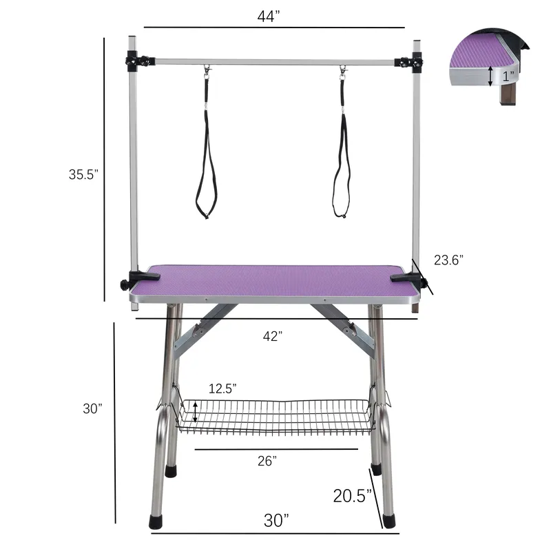 Folding Pet Grooming Table Arm Clamp - Składany stół do pielęgnacji psów 42