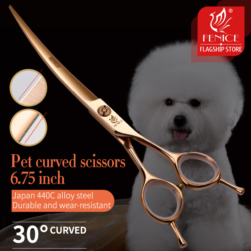 Professional Pet Grooming Scissors Curved - Fenice 6.25/6,75 cala profesjonalny pies JP440C