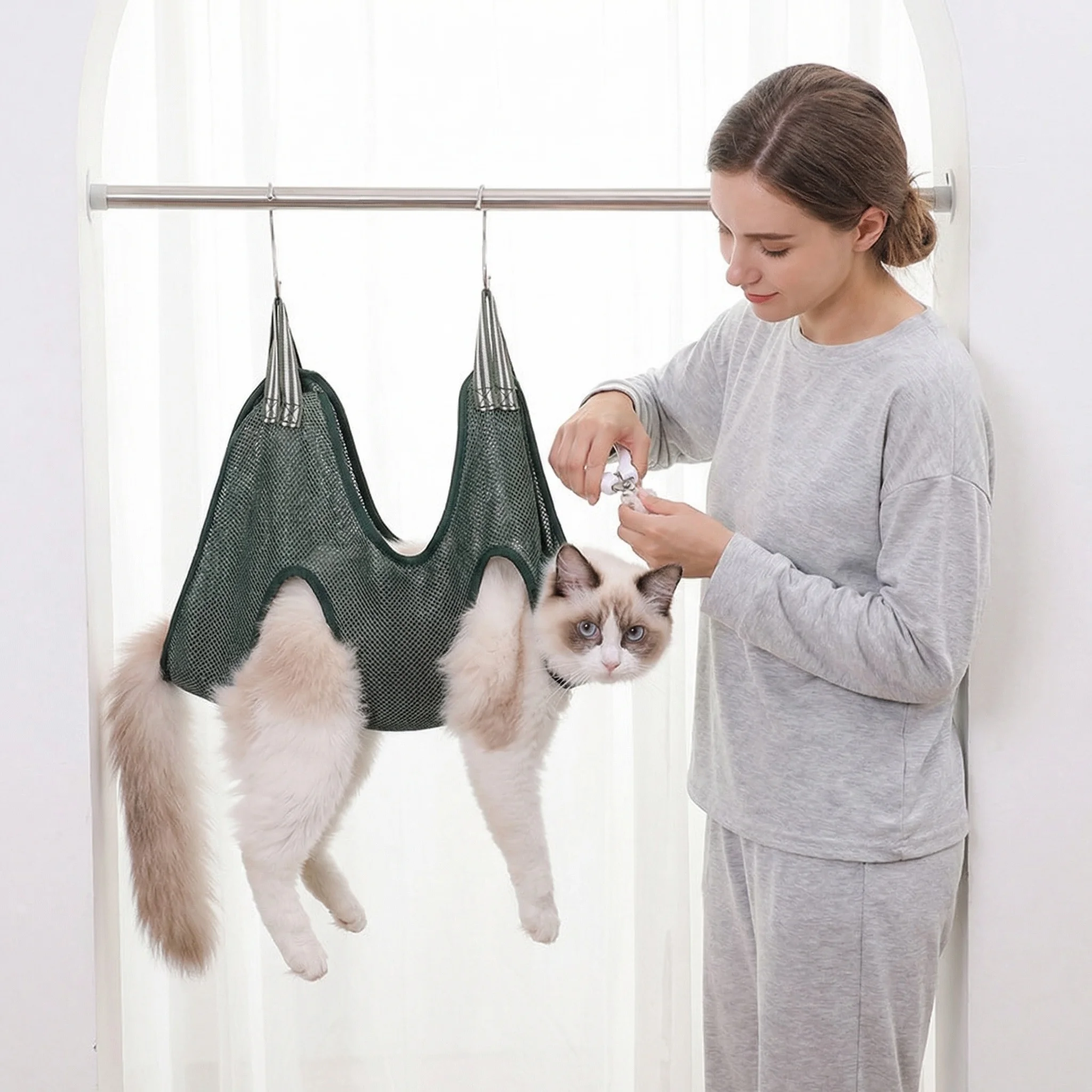Pet Grooming Hammock Sling Restraint - Hamak do pielęgnacji kotów, torba do