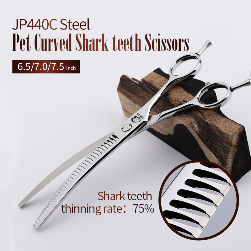 Professional Pet Grooming Scissors Curved - FIRELION 6,5/7,0/7,5 cala profesjonalne nożyce ze
