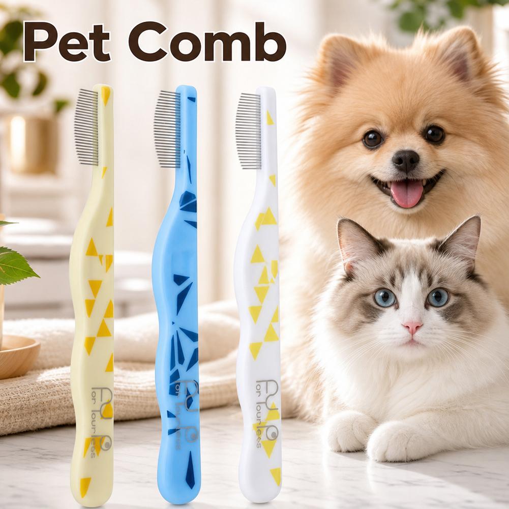 Flea Comb Fine Tooth Pet Tear Stain - Grzebień do sierści dla kotów, mini
