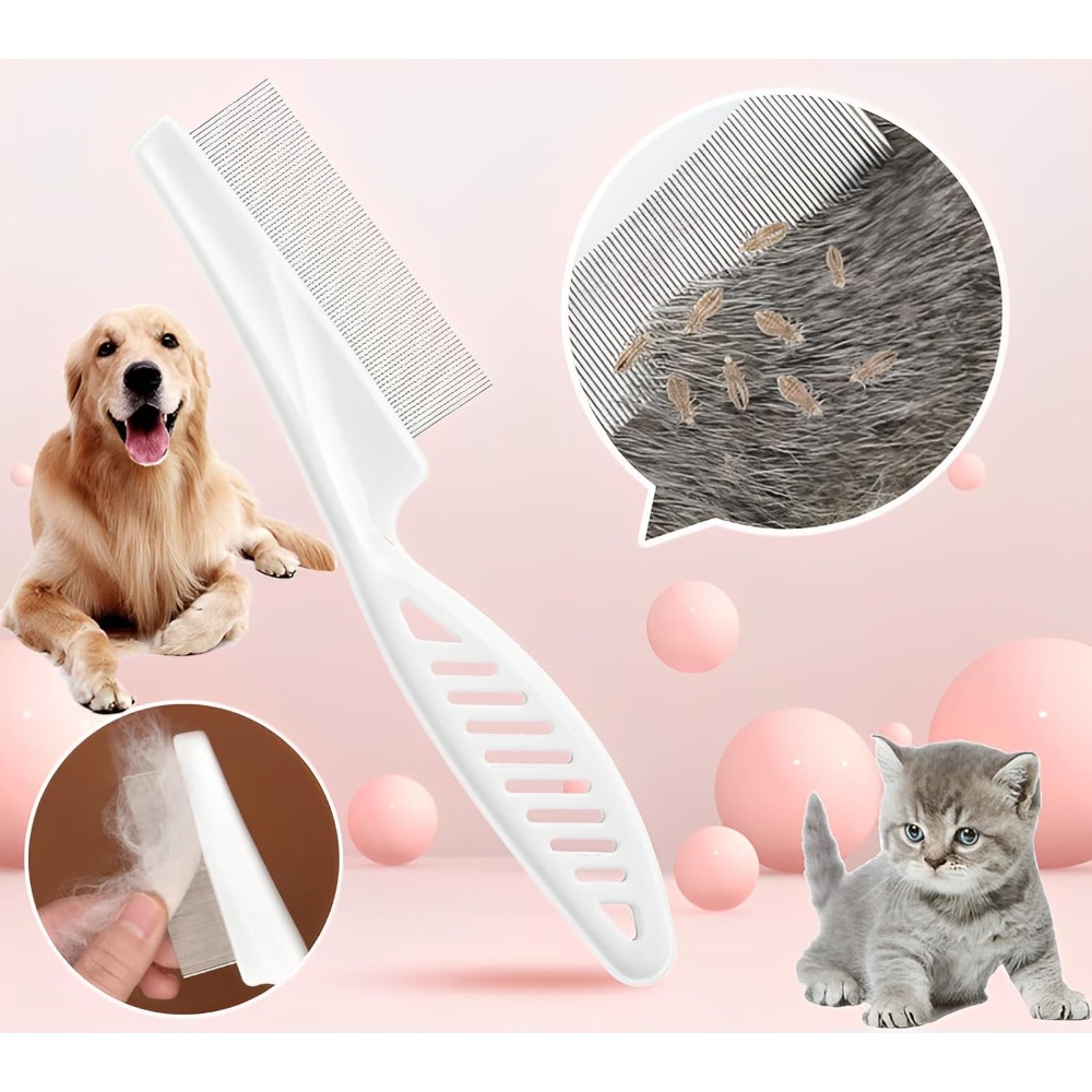 Flea Comb Fine Tooth Pet Tear Stain - Grzebień na pchły dla psów i