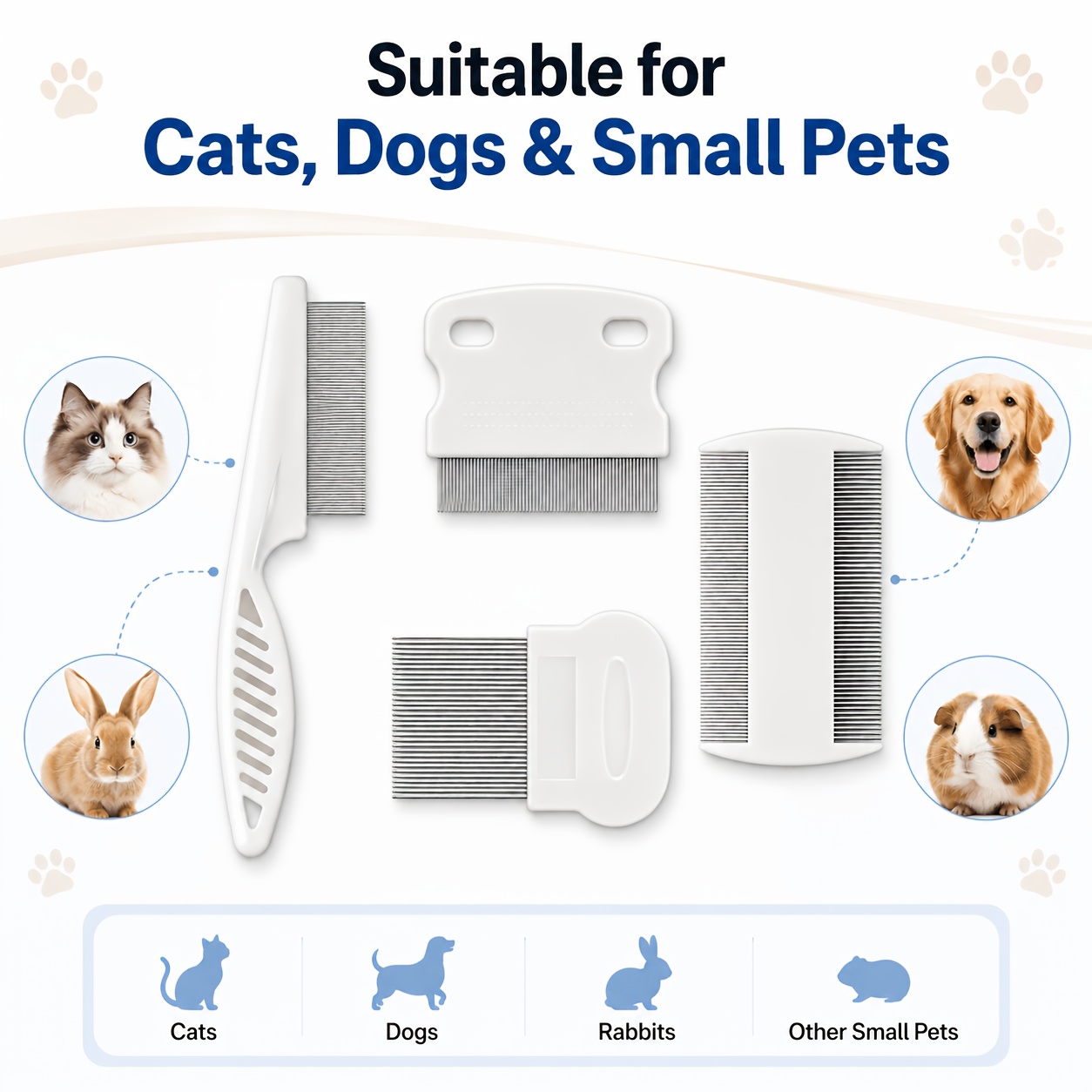 4 sztuki: grzebień do czyszcze – Flea Comb Fine Tooth Pet Tear Stain recenzja i cena