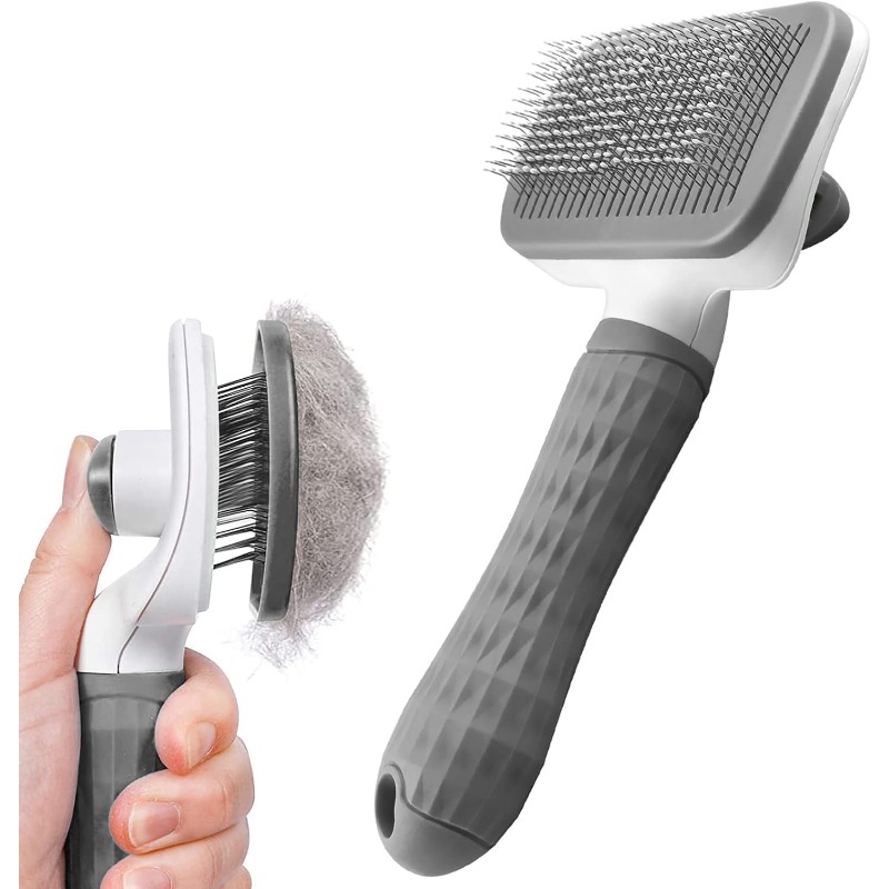 Szczotka do sierści zwierząt z – Slicker Brush Self Cleaning Pet Grooming recenzja i cena