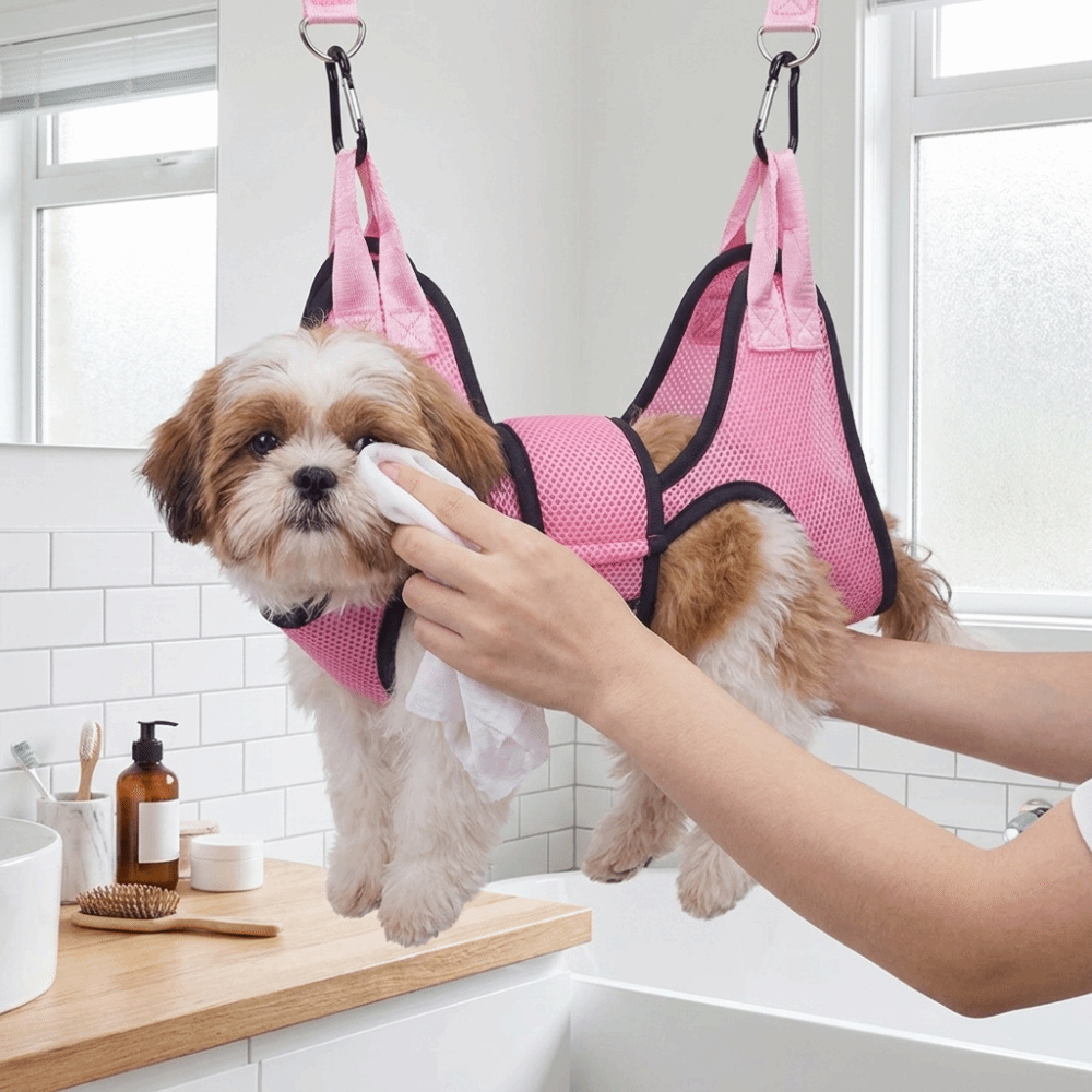 Regulowana siatka do pielęgnac – Pet Grooming Hammock Sling Restraint recenzja i cena