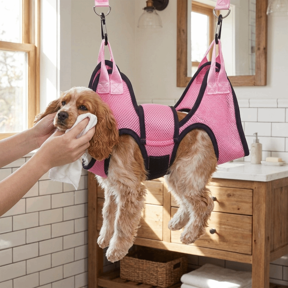 Regulowana siatka do pielęgnac – Pet Grooming Hammock Sling Restraint recenzja i cena