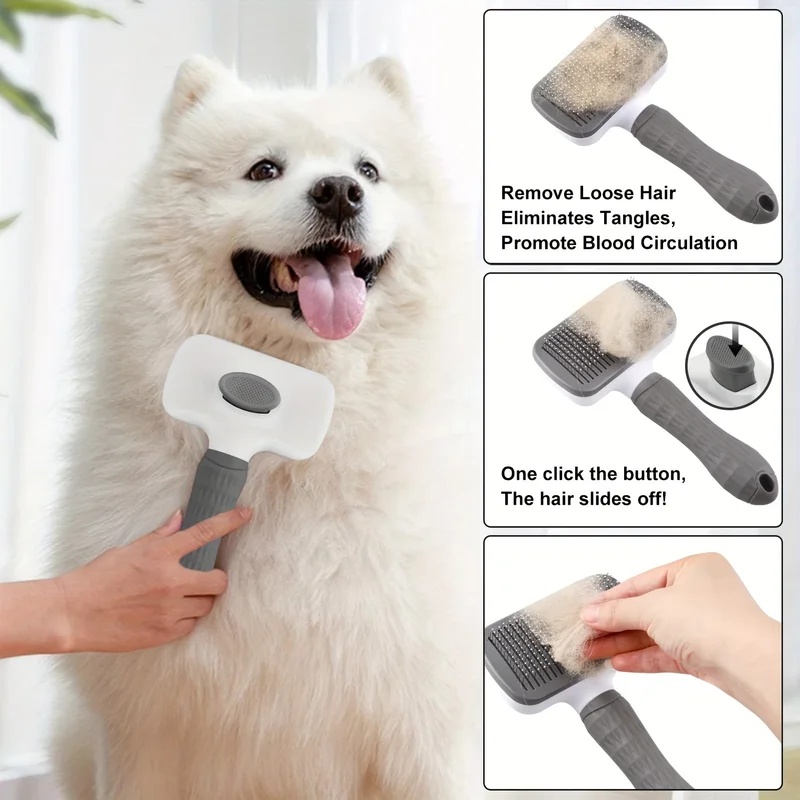Samoczyszczący grzebień do usu – Slicker Brush Self Cleaning Pet Grooming recenzja i cena