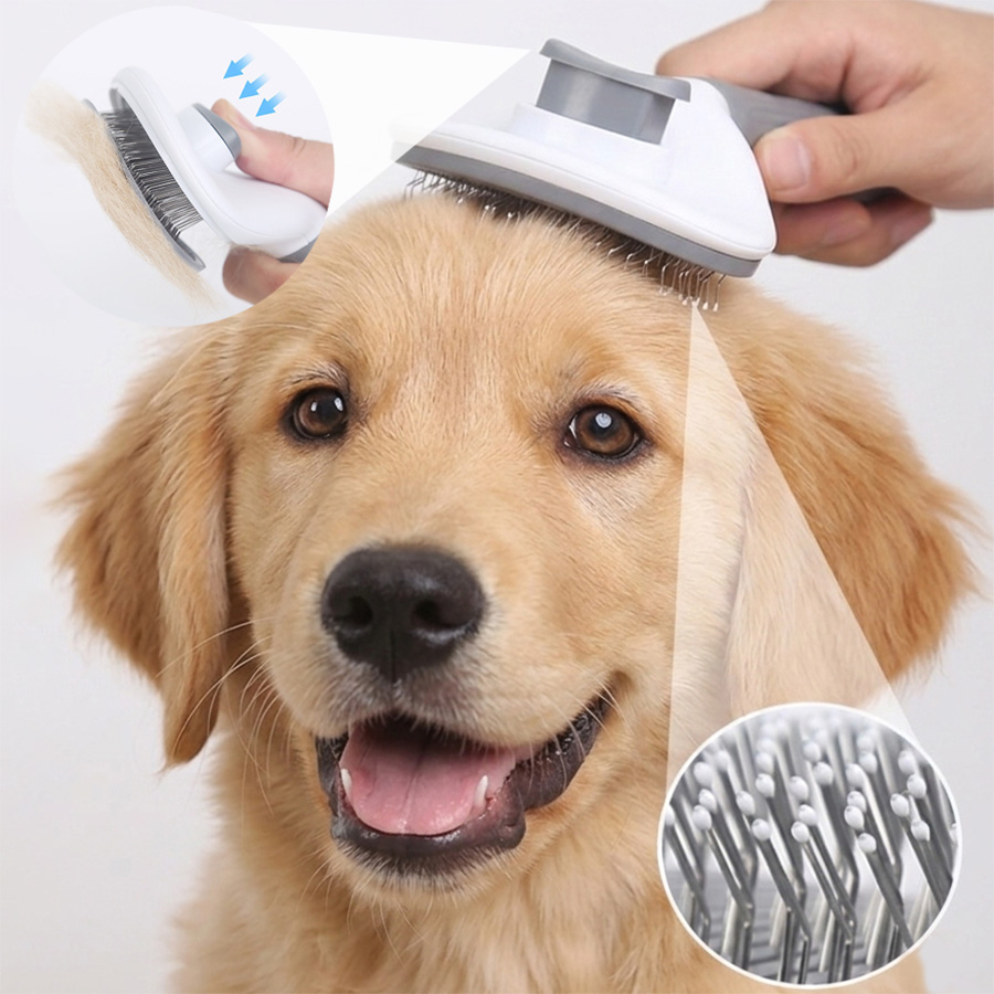 Szczotka do sierści zwierząt z – Slicker Brush Self Cleaning Pet Grooming recenzja i cena