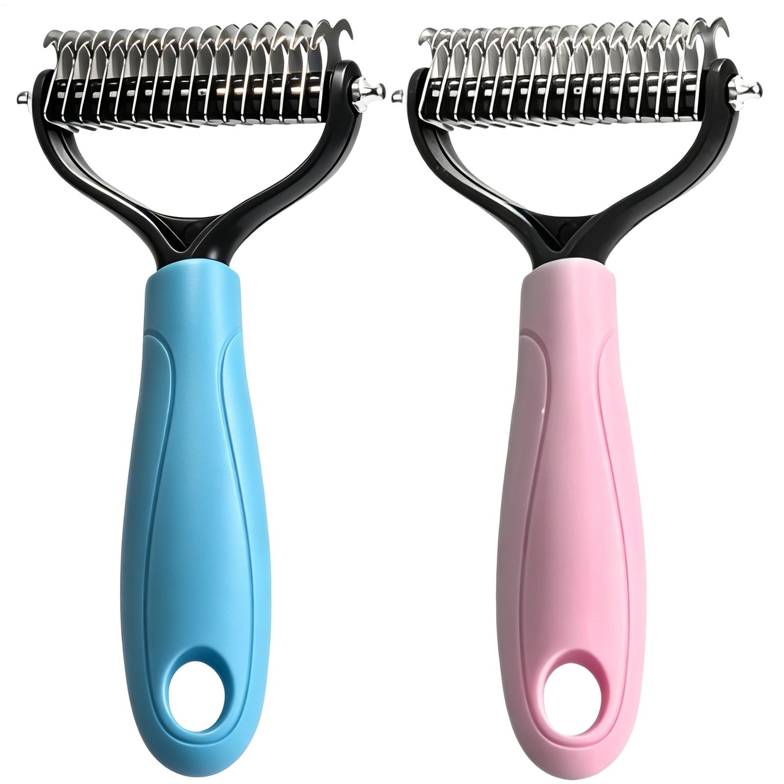 Dwustronna szczotka do usuwani – Undercoat Rake Dematting Tool Dog Shedding recenzja i cena