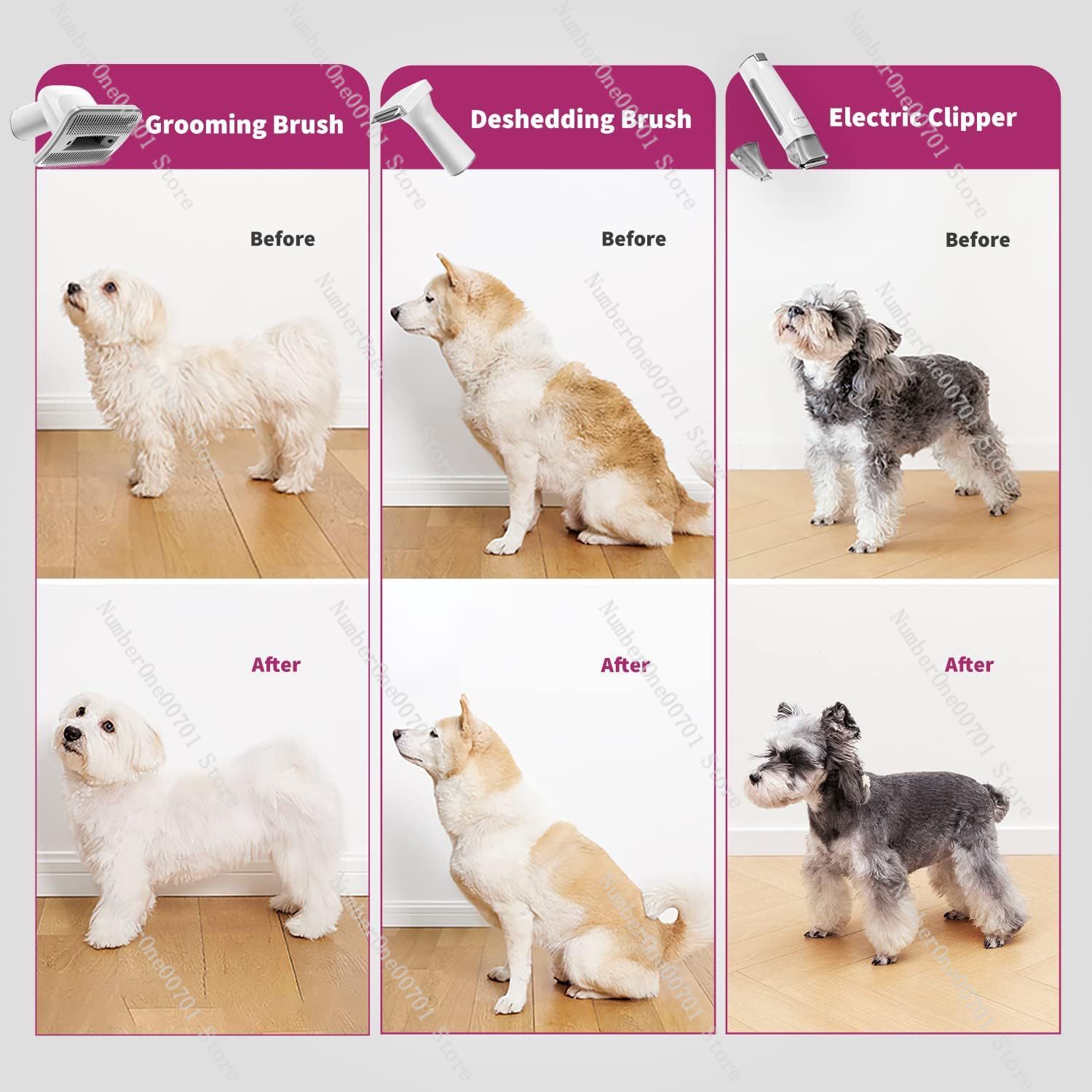 Zestaw do pielęgnacji zwierząt – Pet Grooming Vacuum Suction Kit 5 In 1 recenzja i cena