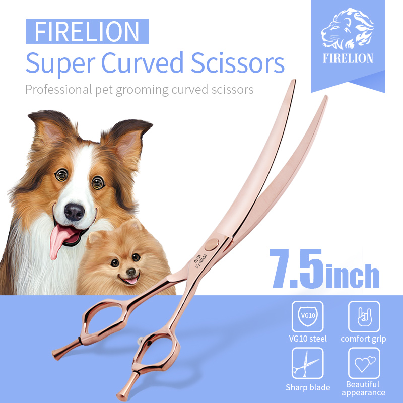 FIRELION Professional VG10 6,5 – Professional Pet Grooming Scissors Curved recenzja i cena