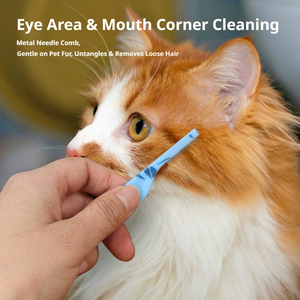 Grzebień do sierści dla kotów, – Flea Comb Fine Tooth Pet Tear Stain recenzja i cena